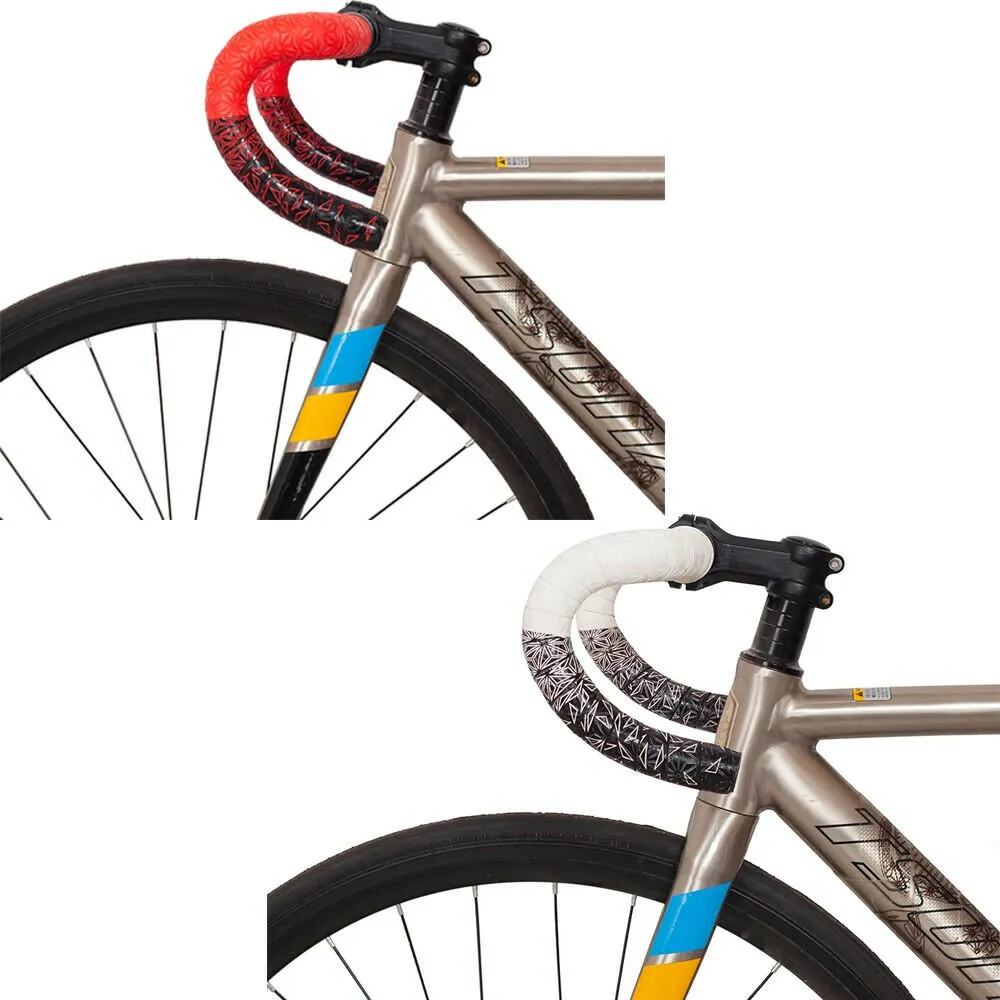 1 pair  New Road Bicycle Double-Color Chrysanthemum Pattern Bar Tape EVA/PU oft Anti-Vibration Wrap Tape Durable Bartape 2150mm