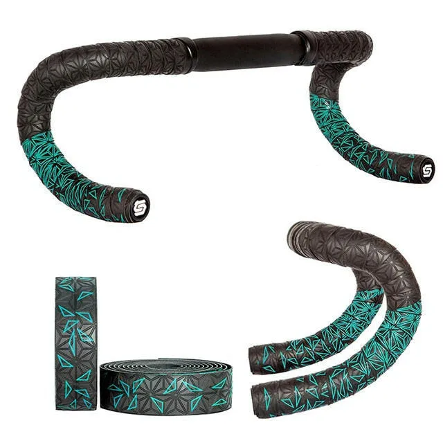 1 pair  New Road Bicycle Double-Color Chrysanthemum Pattern Bar Tape EVA/PU oft Anti-Vibration Wrap Tape Durable Bartape 2150mm