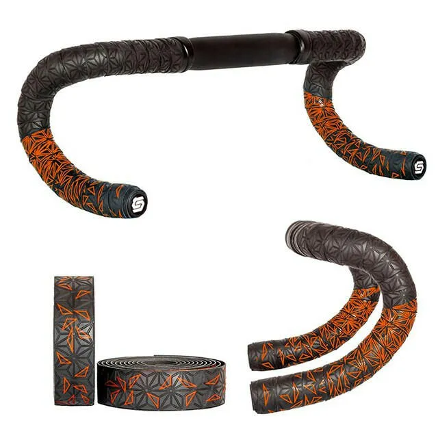 1 pair  New Road Bicycle Double-Color Chrysanthemum Pattern Bar Tape EVA/PU oft Anti-Vibration Wrap Tape Durable Bartape 2150mm