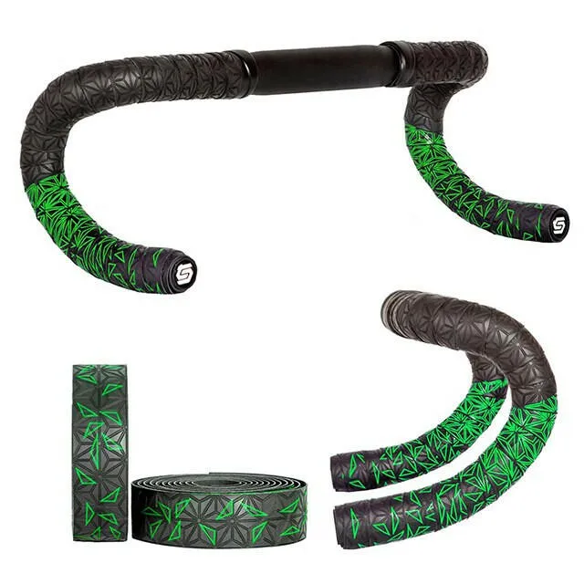 1 pair  New Road Bicycle Double-Color Chrysanthemum Pattern Bar Tape EVA/PU oft Anti-Vibration Wrap Tape Durable Bartape 2150mm