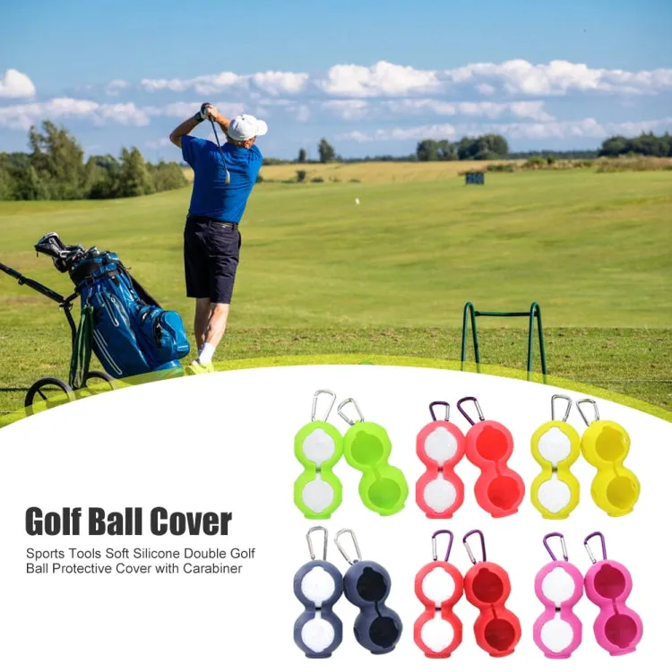 2 PCS Golf Silicone Double-ball Protective Sleeve(Pink)