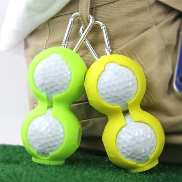 2 PCS Golf Silicone Double-ball Protective Sleeve(Pink)