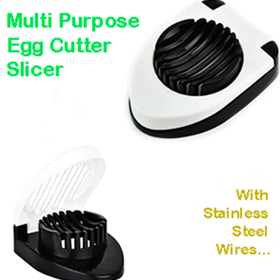 2129 Oval Shape Plastic Multi Purpose Egg Cutter / Slicer with Stainless Steel Wires