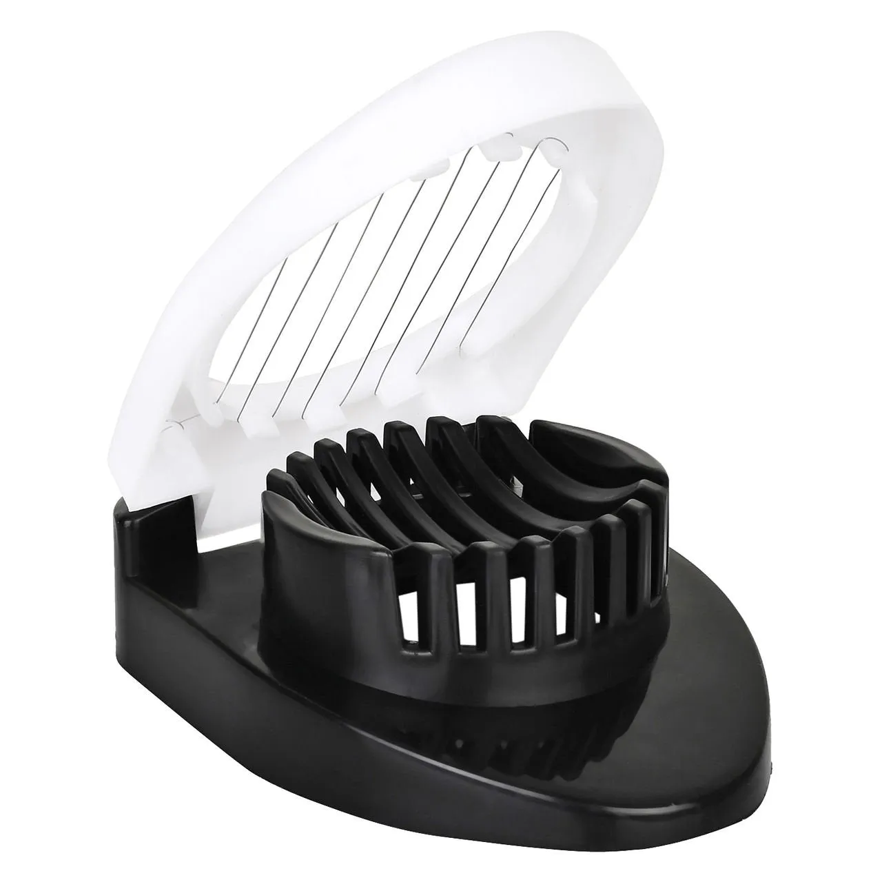 2129 Oval Shape Plastic Multi Purpose Egg Cutter / Slicer with Stainless Steel Wires