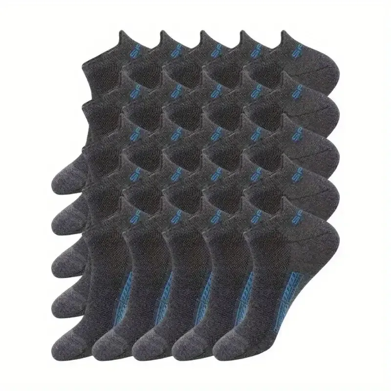 25 pairs of socks Men's hosiery ear lift waist waist boat socks Running fitness sports socks