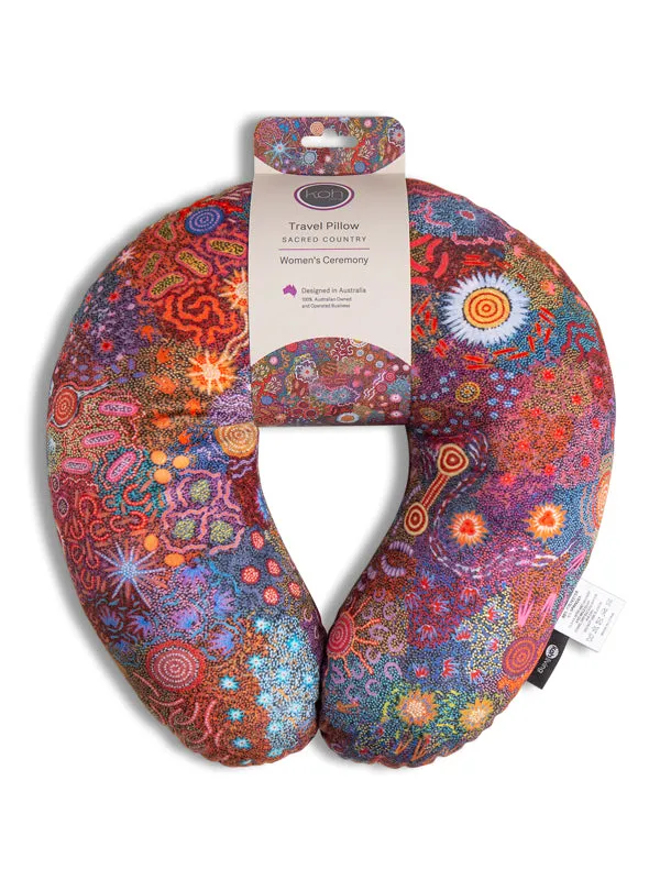 Aboriginal Women's Ceremony  Micro Beads Travel Pillow