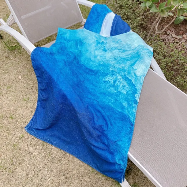 Adult Hooded Bath Towel Fine Fiber Beach Quick Dry Bathrobe, Size: 110x75cm(Turtle)