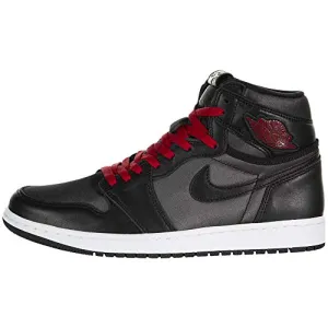 Air Jordan 1 Retro High OG Size 10 - Men 555088-060 Black Satin/Gym Red