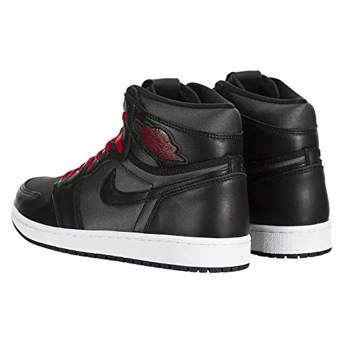 Air Jordan 1 Retro High OG Size 10 - Men 555088-060 Black Satin/Gym Red