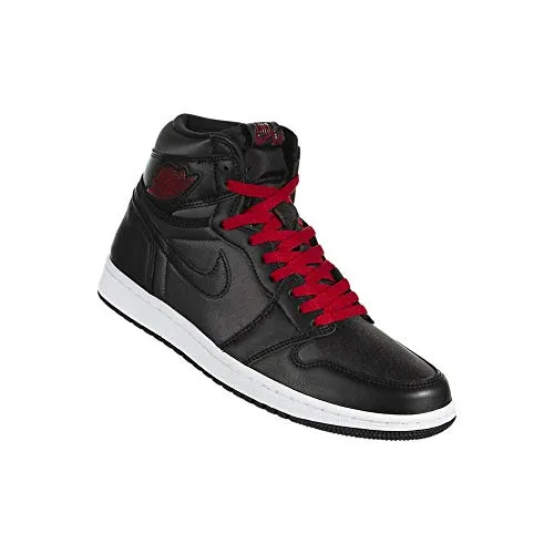 Air Jordan 1 Retro High OG Size 10 - Men 555088-060 Black Satin/Gym Red