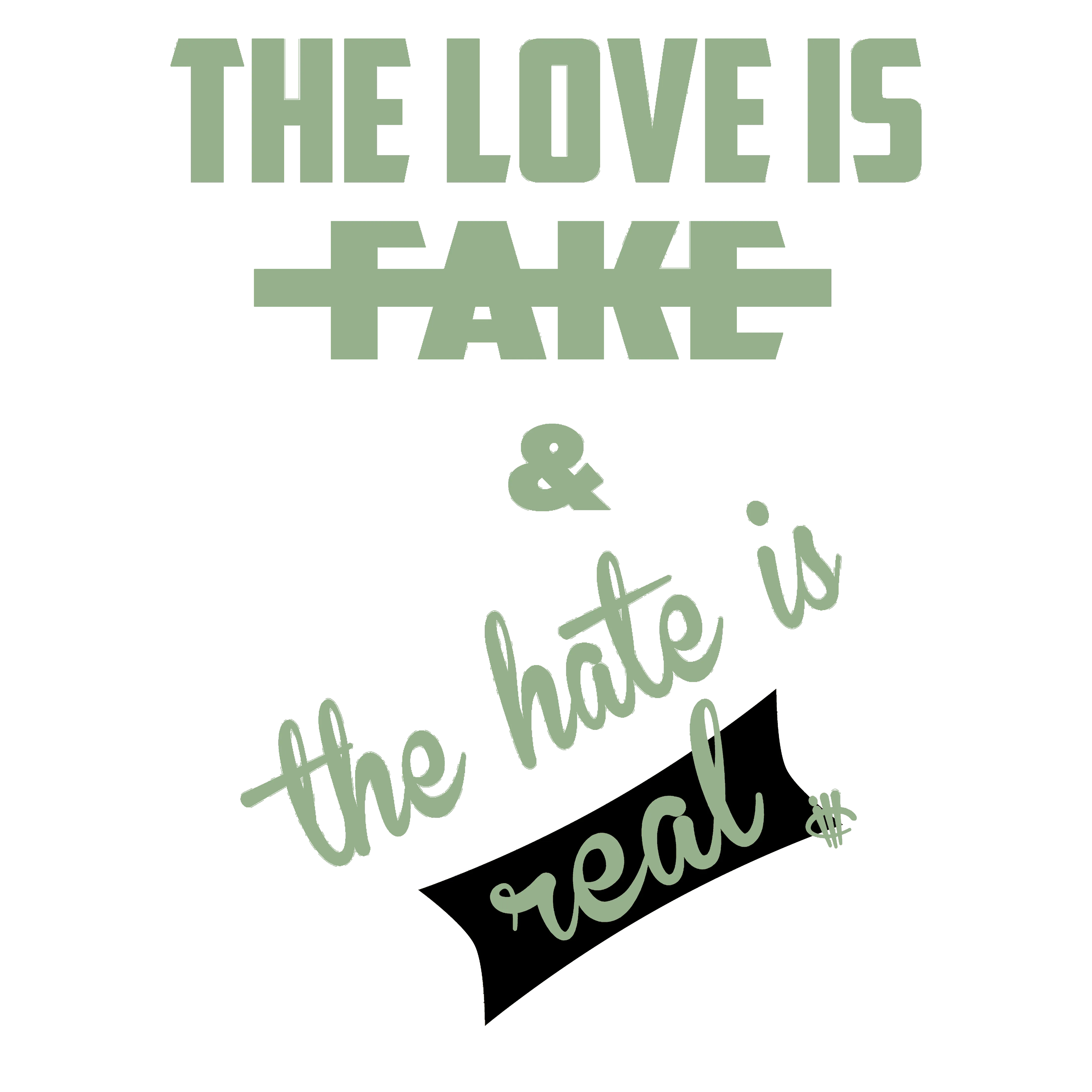 Air Jordan 4 Seafoam aka “Oil Green” - Grey T-Shirt (Love is Fake)
