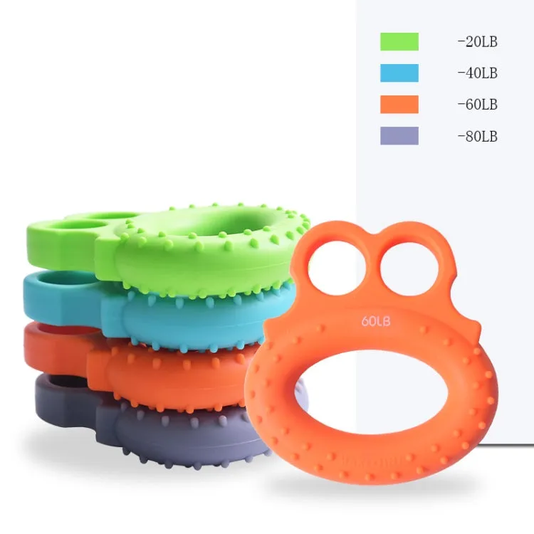 Angry Frog Shape Finger Grip Device Finger Strength Exercise Grip Ring(60LB (Orange))
