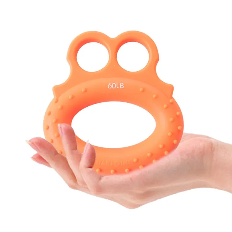 Angry Frog Shape Finger Grip Device Finger Strength Exercise Grip Ring(60LB (Orange))