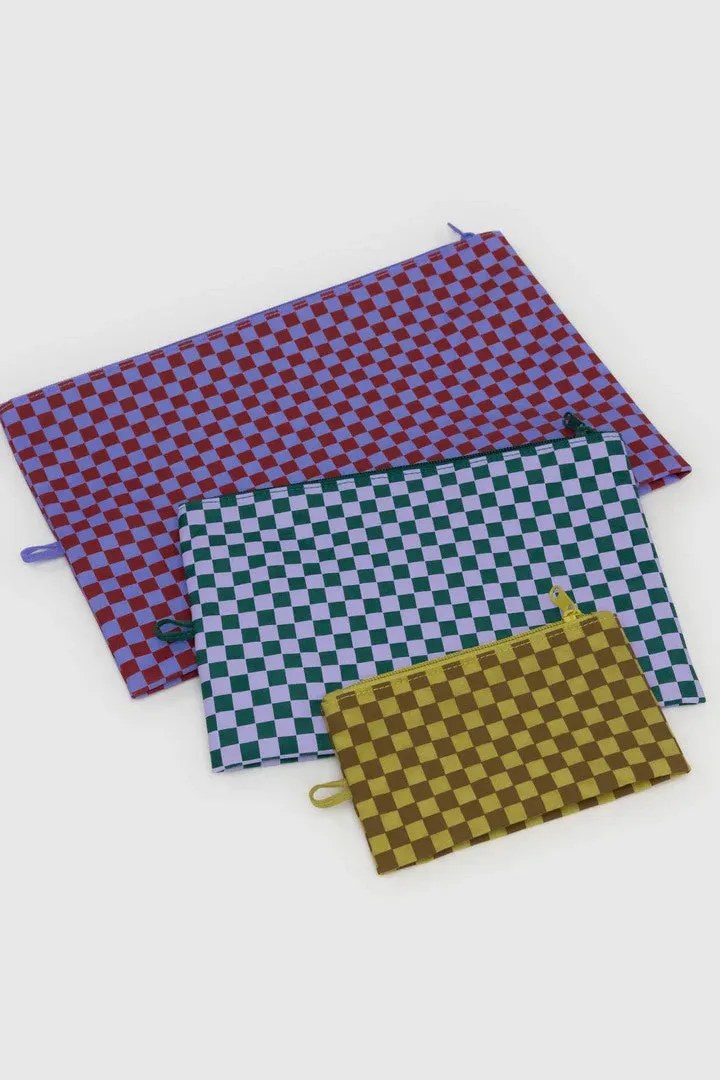 Baggu - Go Pouch Set, Jewel Checks