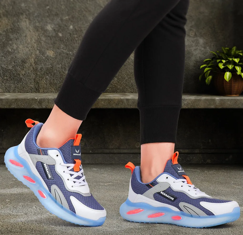 Bersache Lightweight Sports Running Shoes For Men Blue-9052
