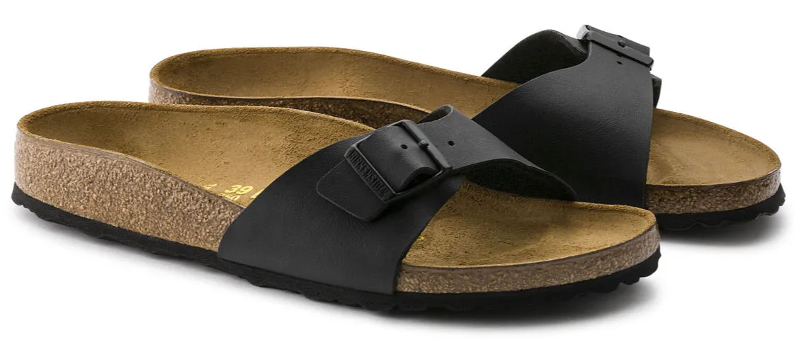 Birkenstock Madrid Black Birko-Flor Made In Germany