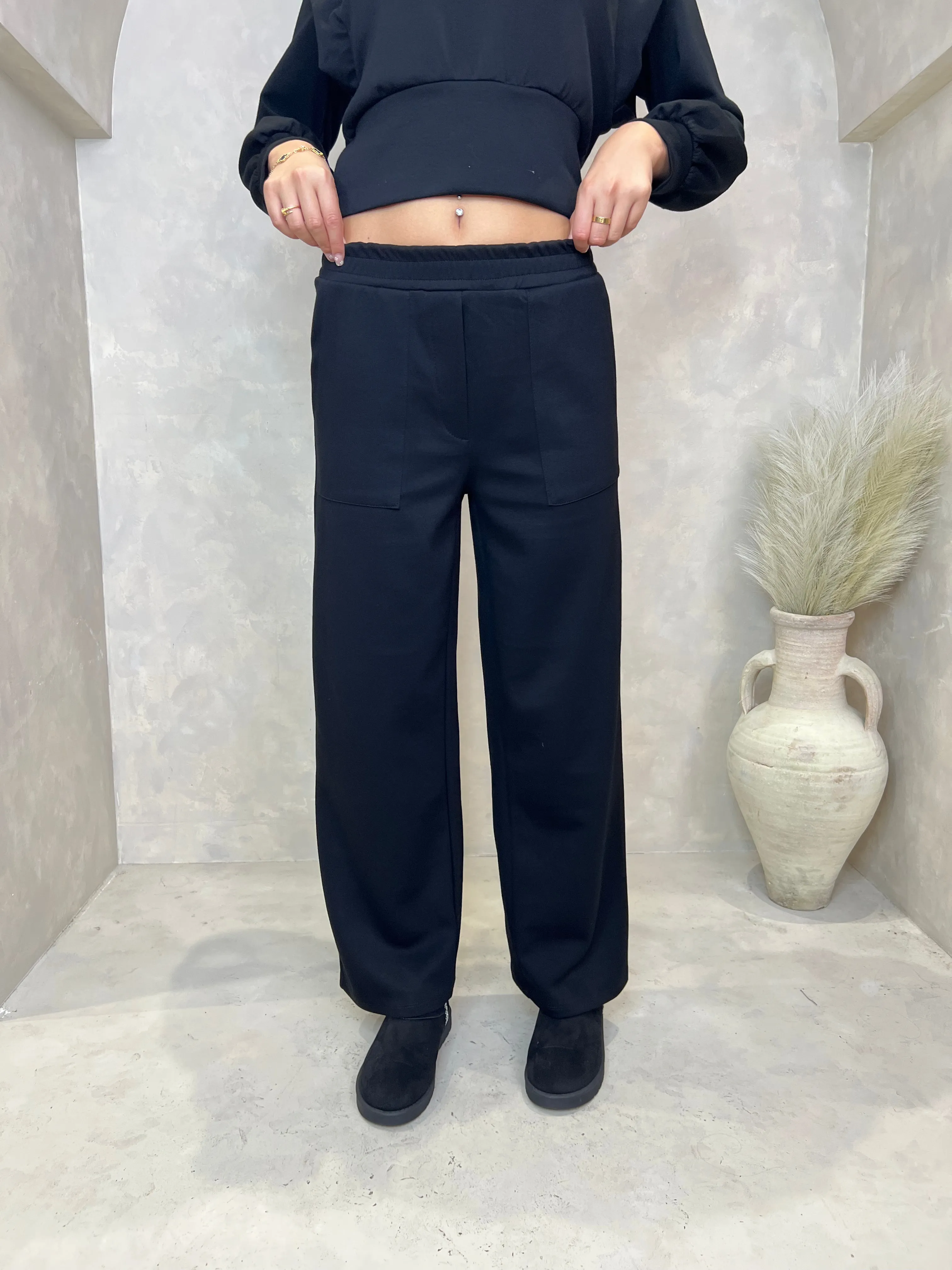 Black Pocket Jogging Bottoms