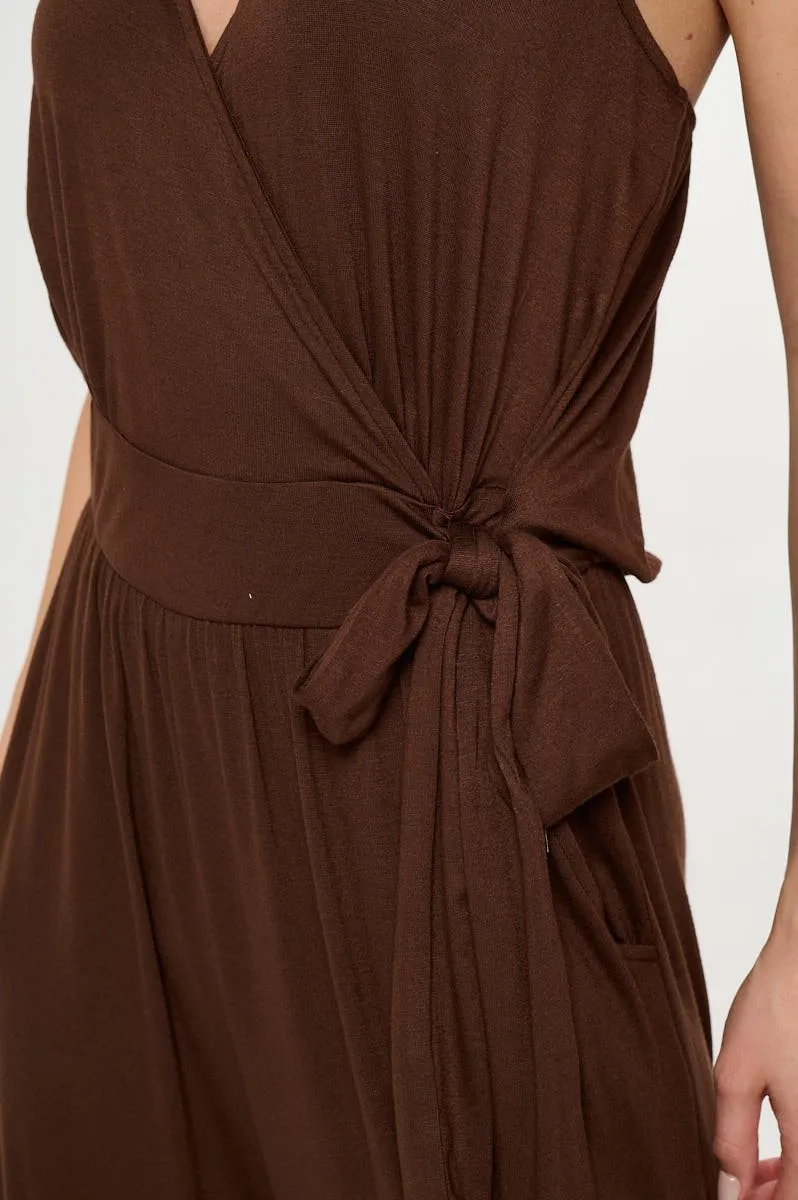 Bridget Side Tie Strappy Jumpsuit w/ Pockets
