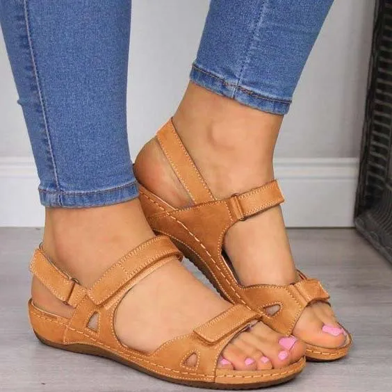 Buckle Flat Open Toe Sandals
