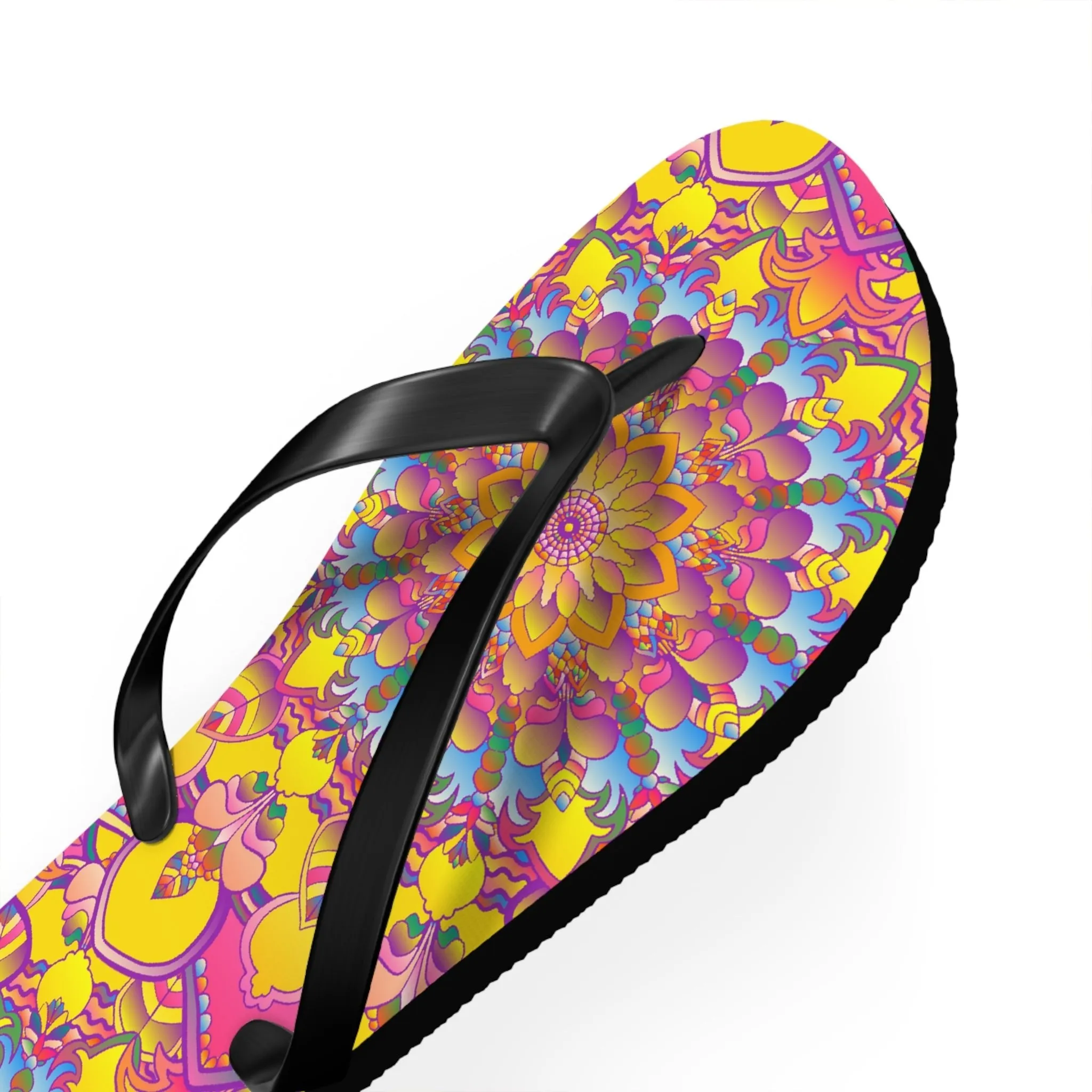 Colorful Mandala Flip Flops - Stylish Footwear