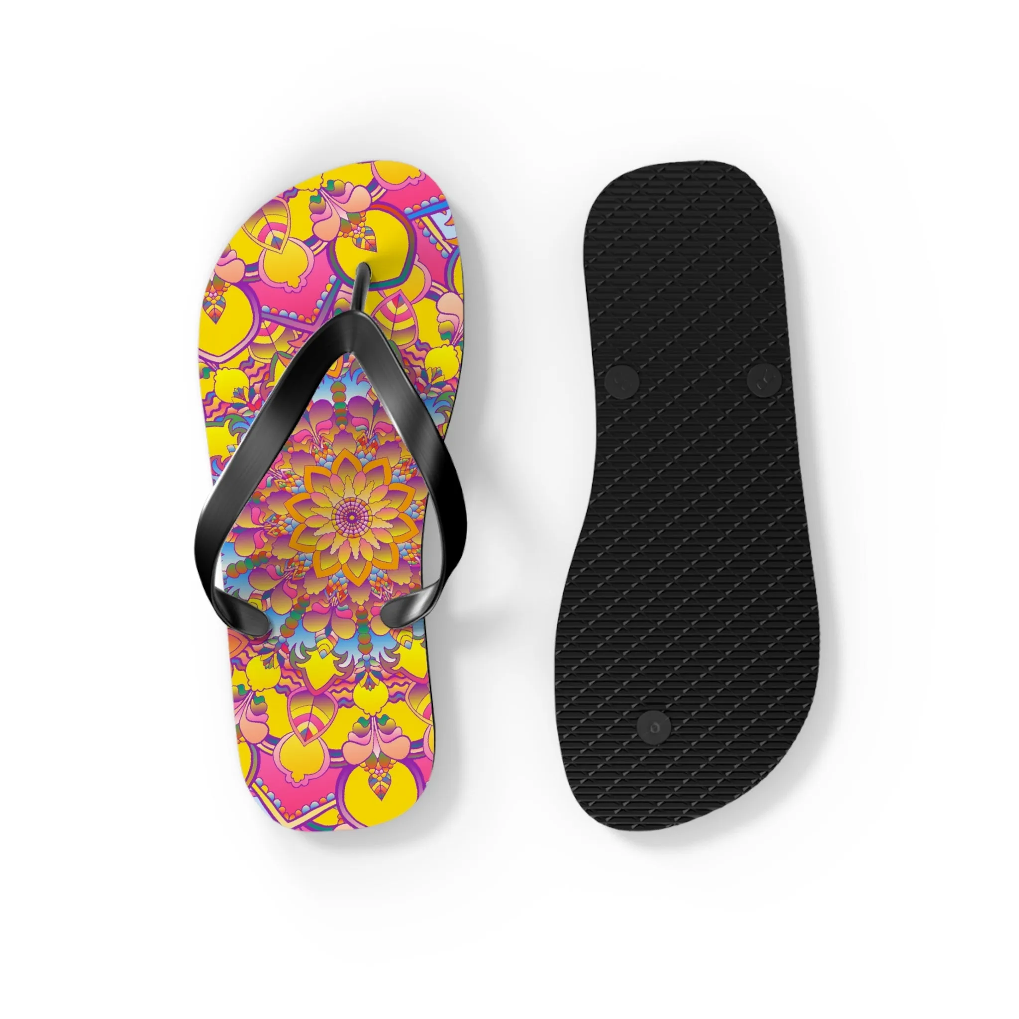 Colorful Mandala Flip Flops - Stylish Footwear