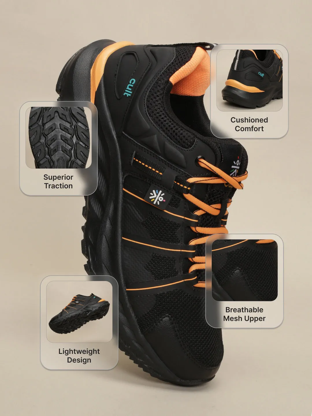 Cult Men's TurboTrail Outdoor Shoes - Black