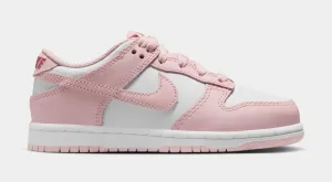 Dunk Low Preschool Lifestyle Shoes (Pink Glaze/Pomegranate)