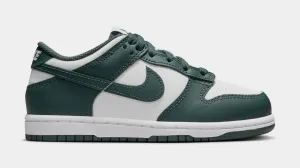 Dunk Low Preschool Lifestyle Shoes (White/Vintage Green)