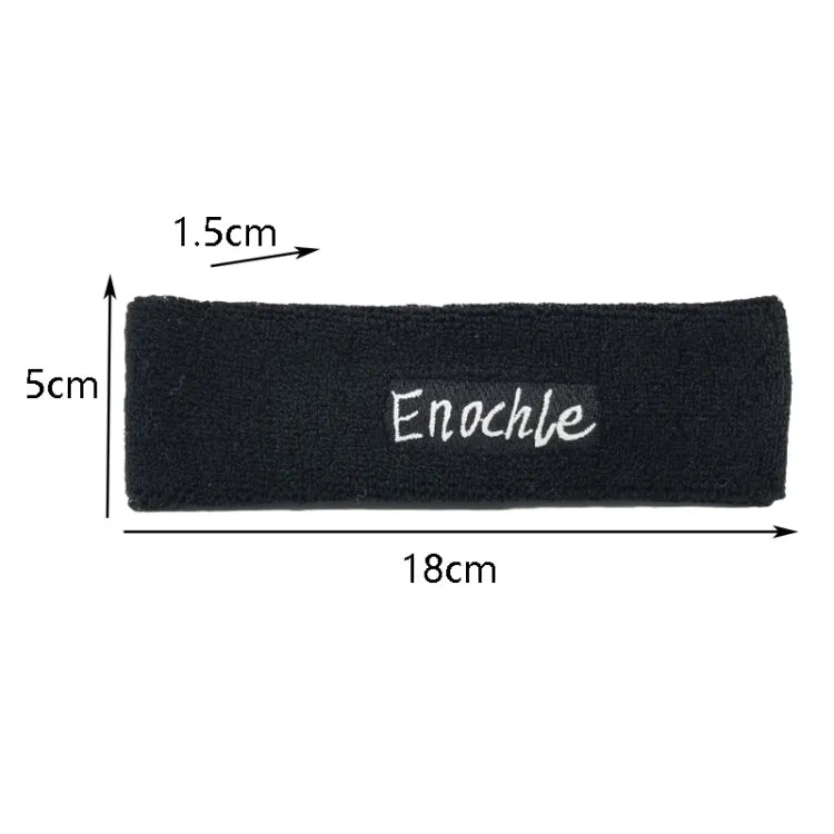 Enochle Sports Sweat-Absorbent Headband Combed Cotton Knitted Sweatband(Orange)