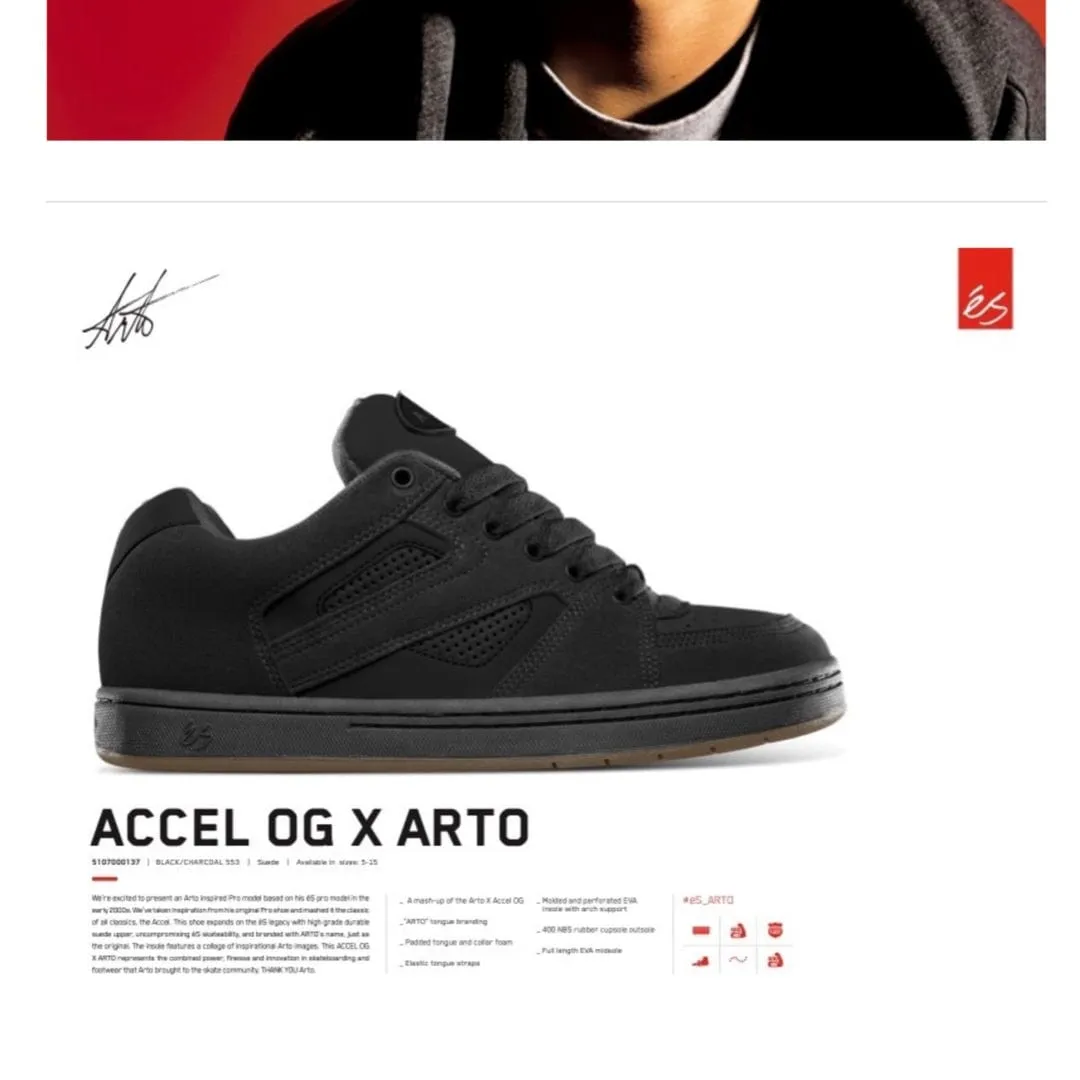 ES ACCEL X ARTO  LIMITED BLACK CHARCOAL