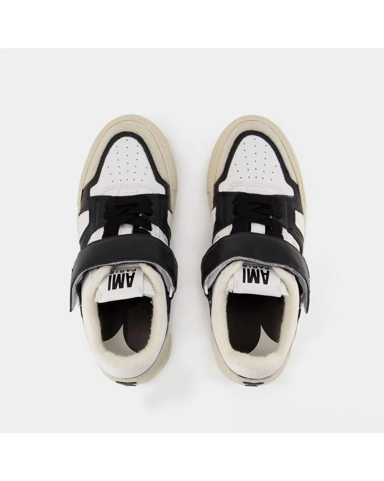 Essential Low-Top Sneakers in White/Multi Leather