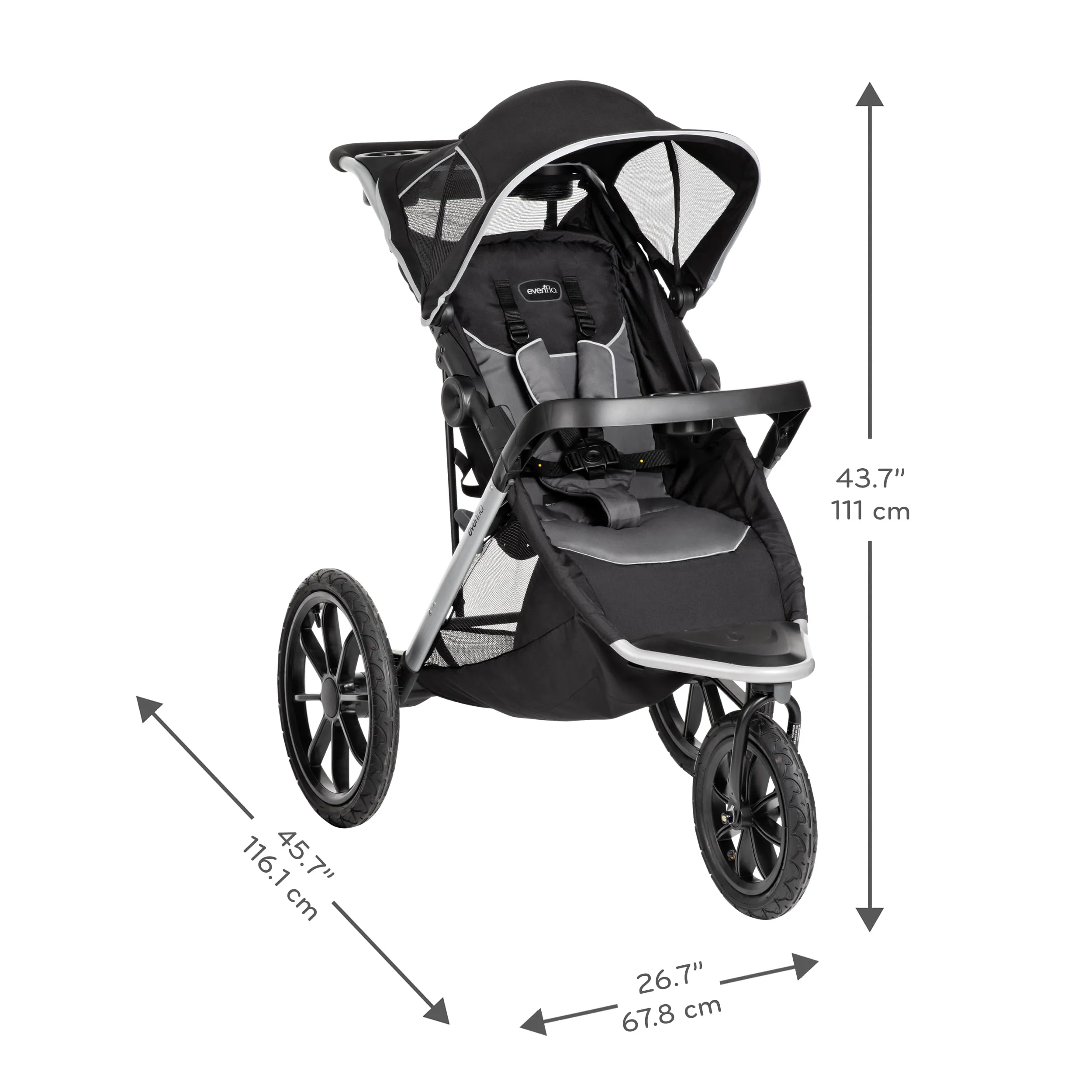 Evenflo Victory 3 Wheel Jogging Travel System.