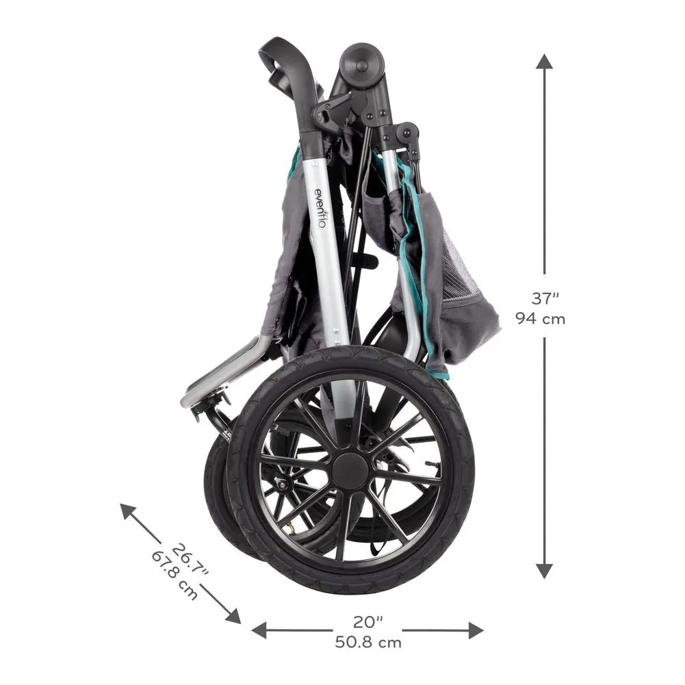 Evenflo Victory Plus Jogging Travel System with LiteMax Infant Car Seat - Malibu Blue