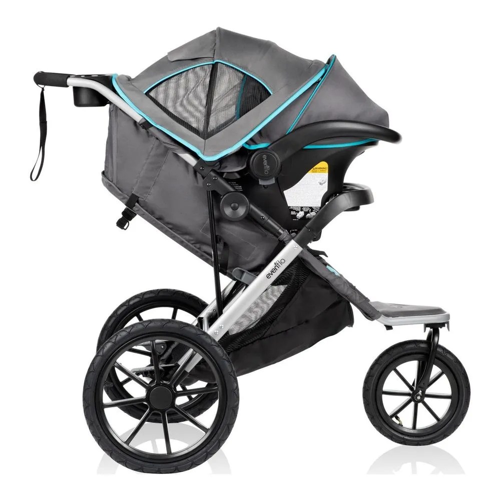 Evenflo Victory Plus Jogging Travel System with LiteMax Infant Car Seat - Malibu Blue