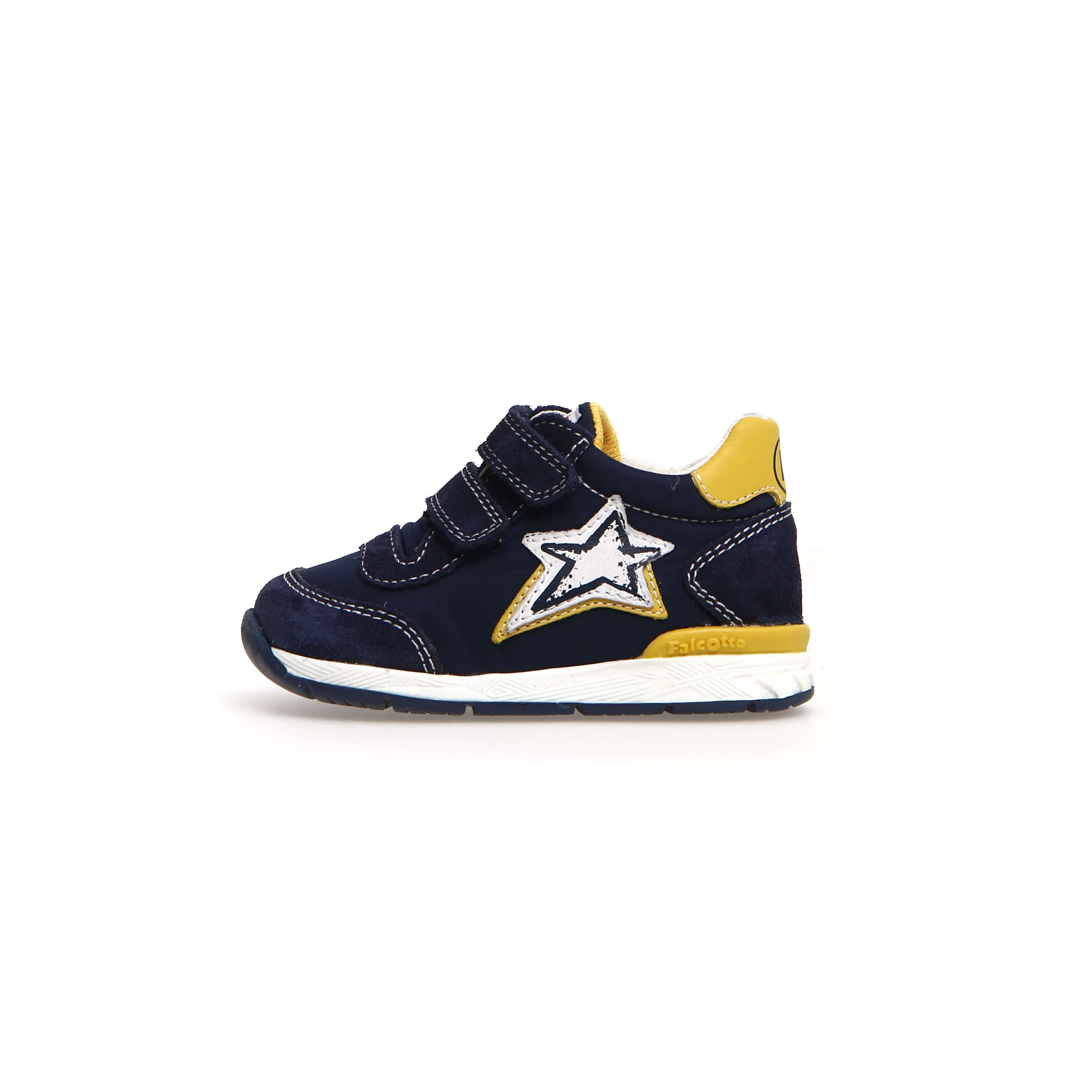FALCOTTO - New Ferdi Boys Navy Suede Star Sneakers