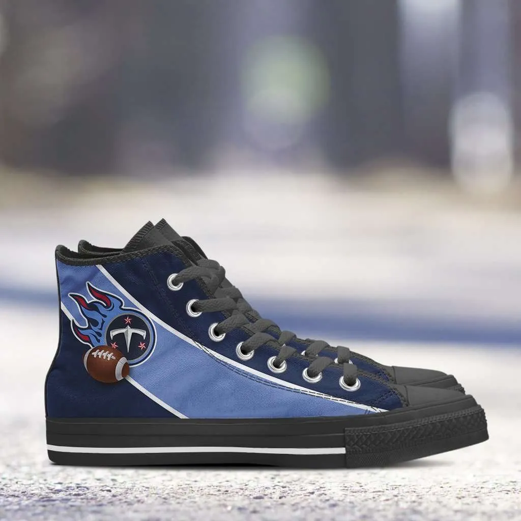 Fan Art Tennessee Titans Canvas High Top Shoes