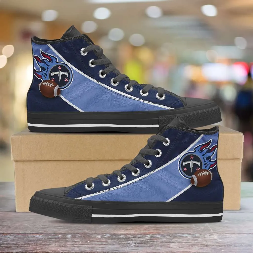 Fan Art Tennessee Titans Canvas High Top Shoes