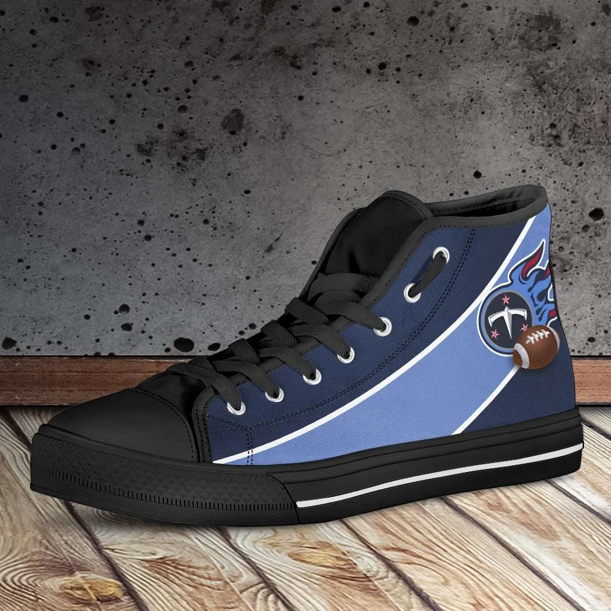 Fan Art Tennessee Titans Canvas High Top Shoes