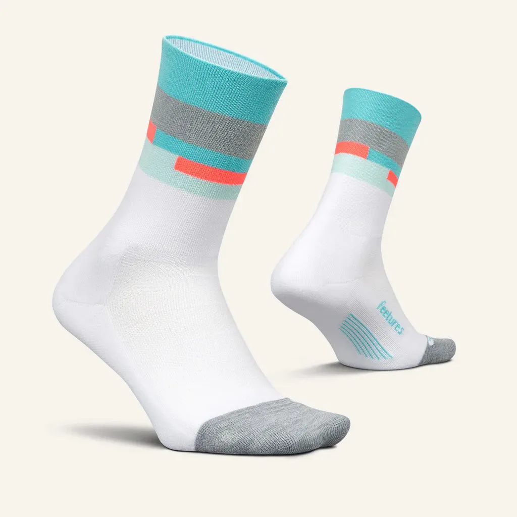 Feetures Elite Light Cushion Mini Crew (Aquatic White)