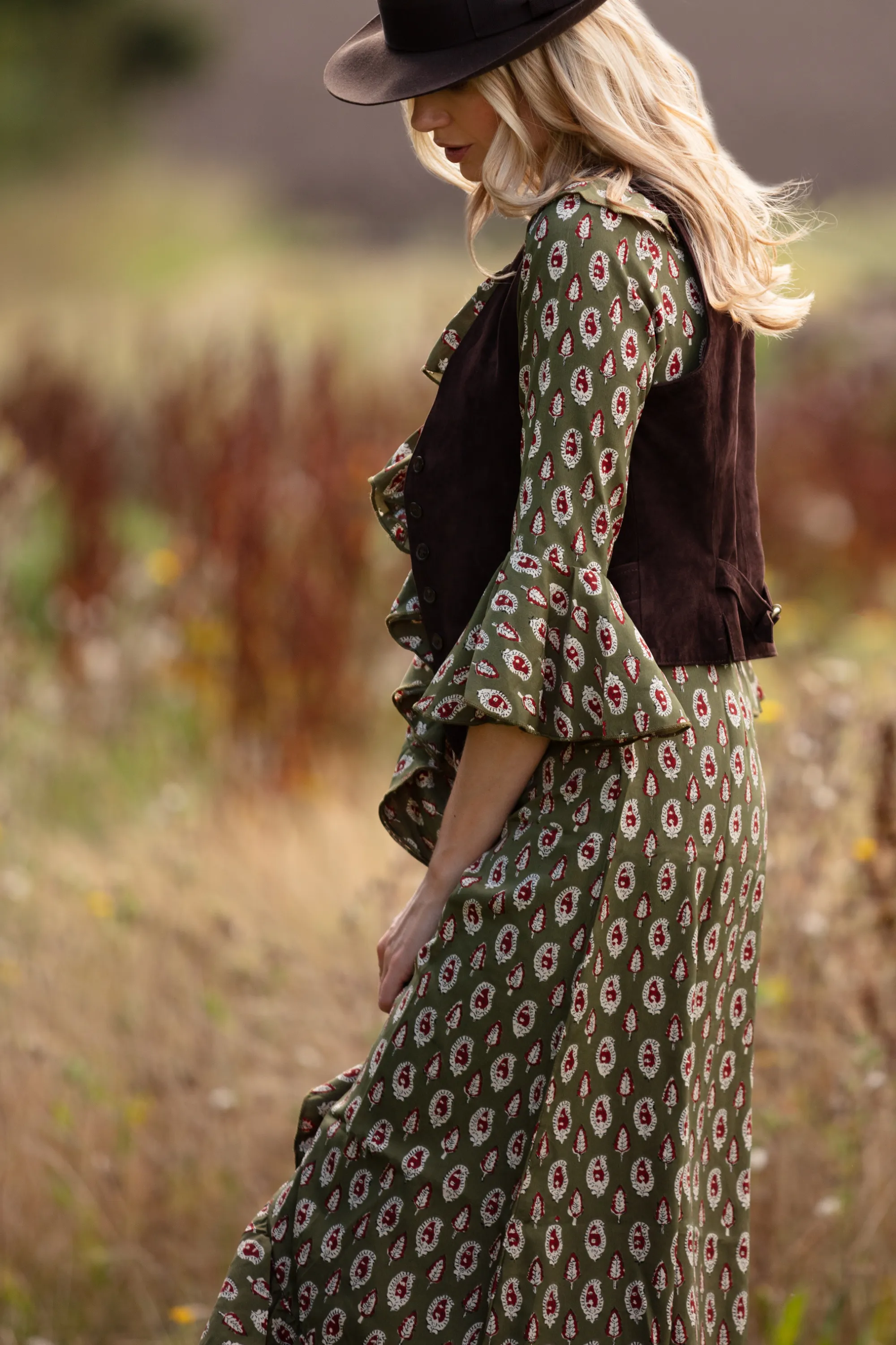 Felicity Midi Dress Olive Green