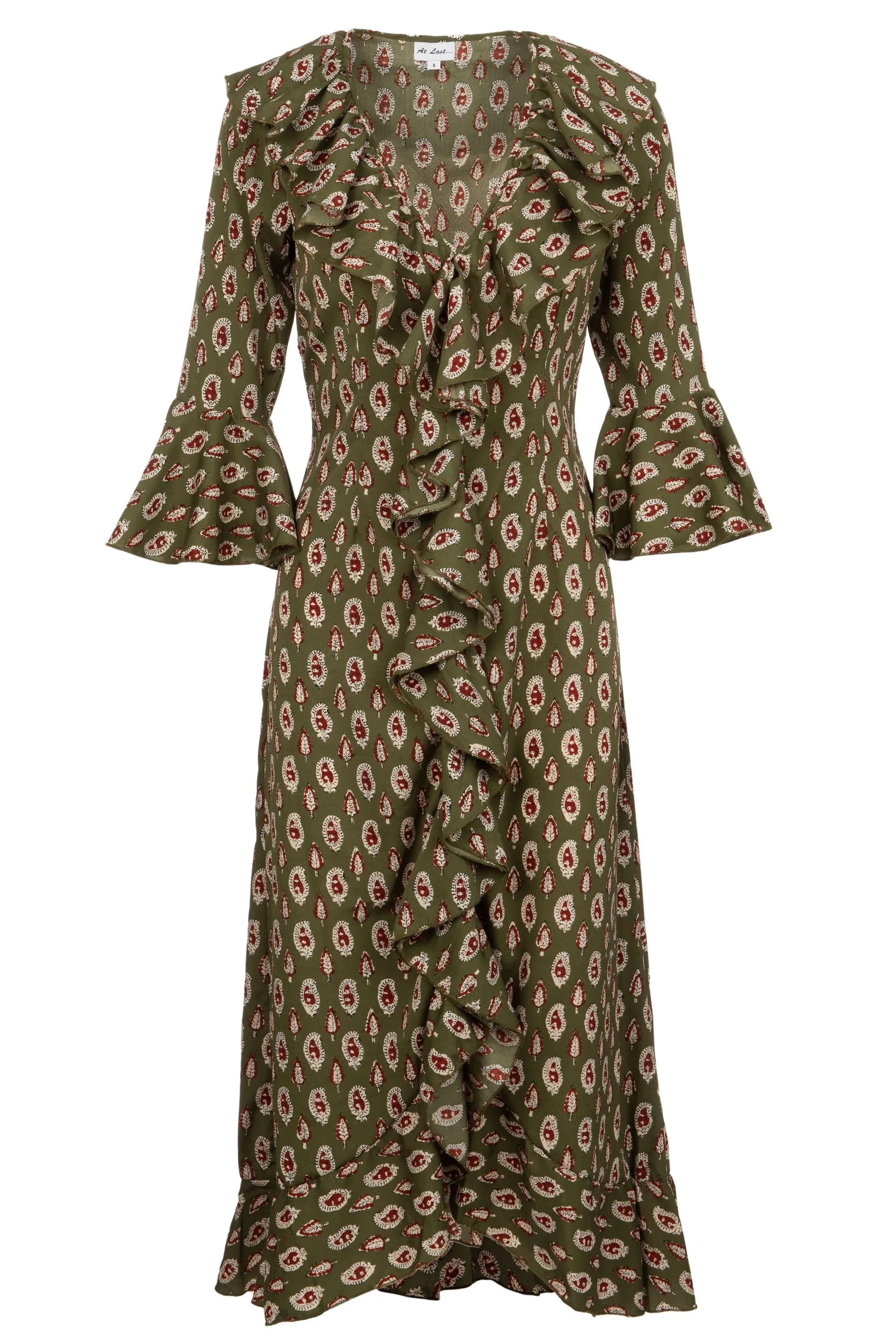 Felicity Midi Dress Olive Green