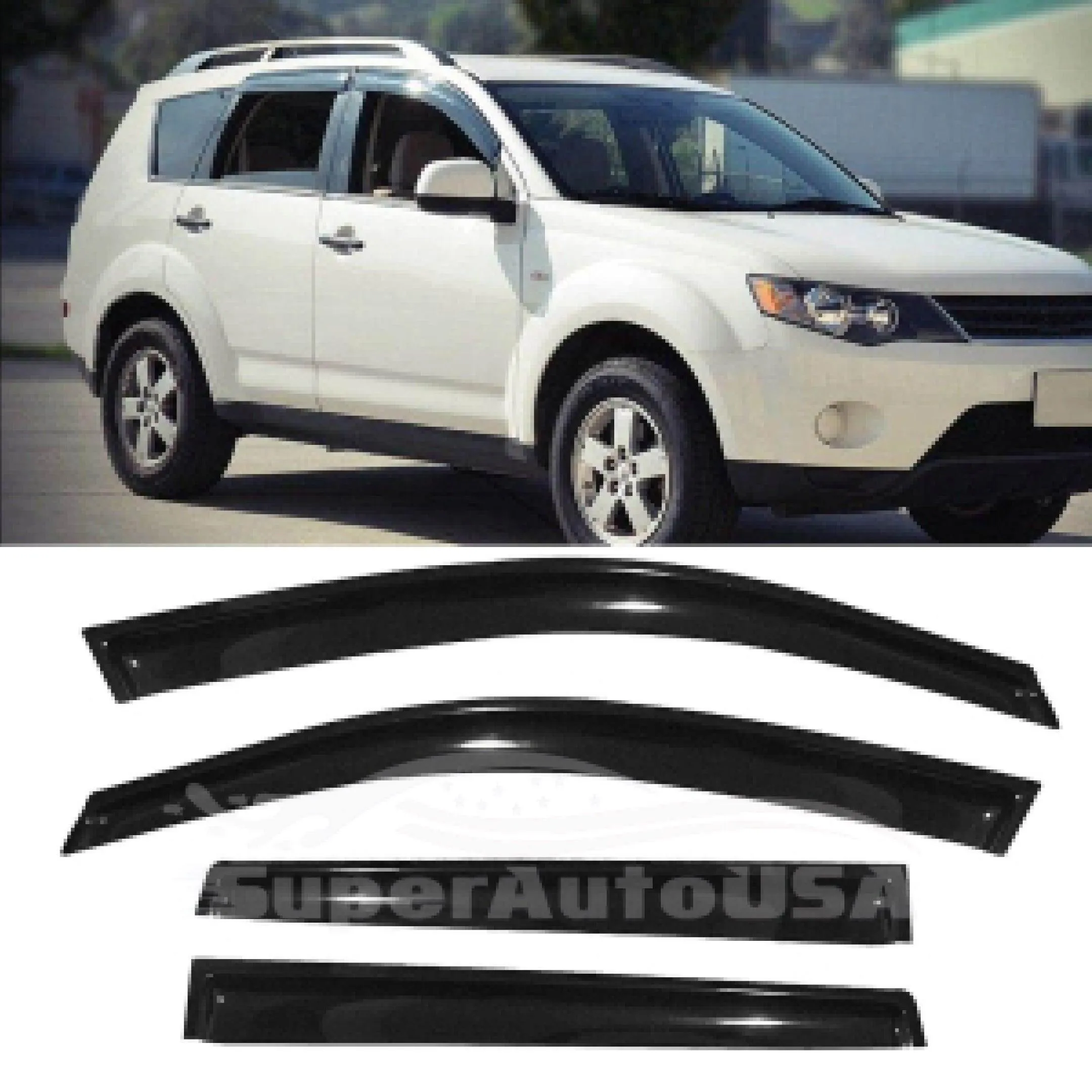 Fit 2016-2024 Nissan Kicks Out-Channel Vent Window Visors Rain Sun Wind Guards Shade Deflectors