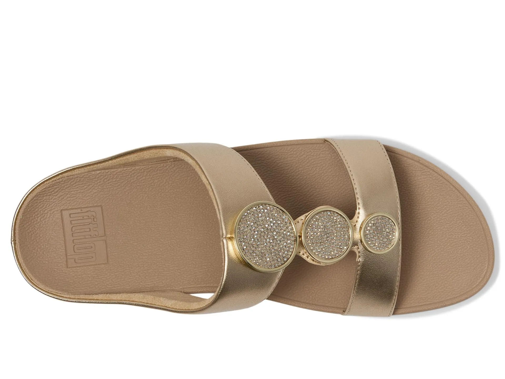 FitFlop Women's Halo Bead-Circle Metallic H-Bar Slides