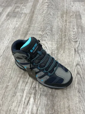 Hi-Tec Corzo Mid Grey/Blue Womens Lace Up Walking Boots