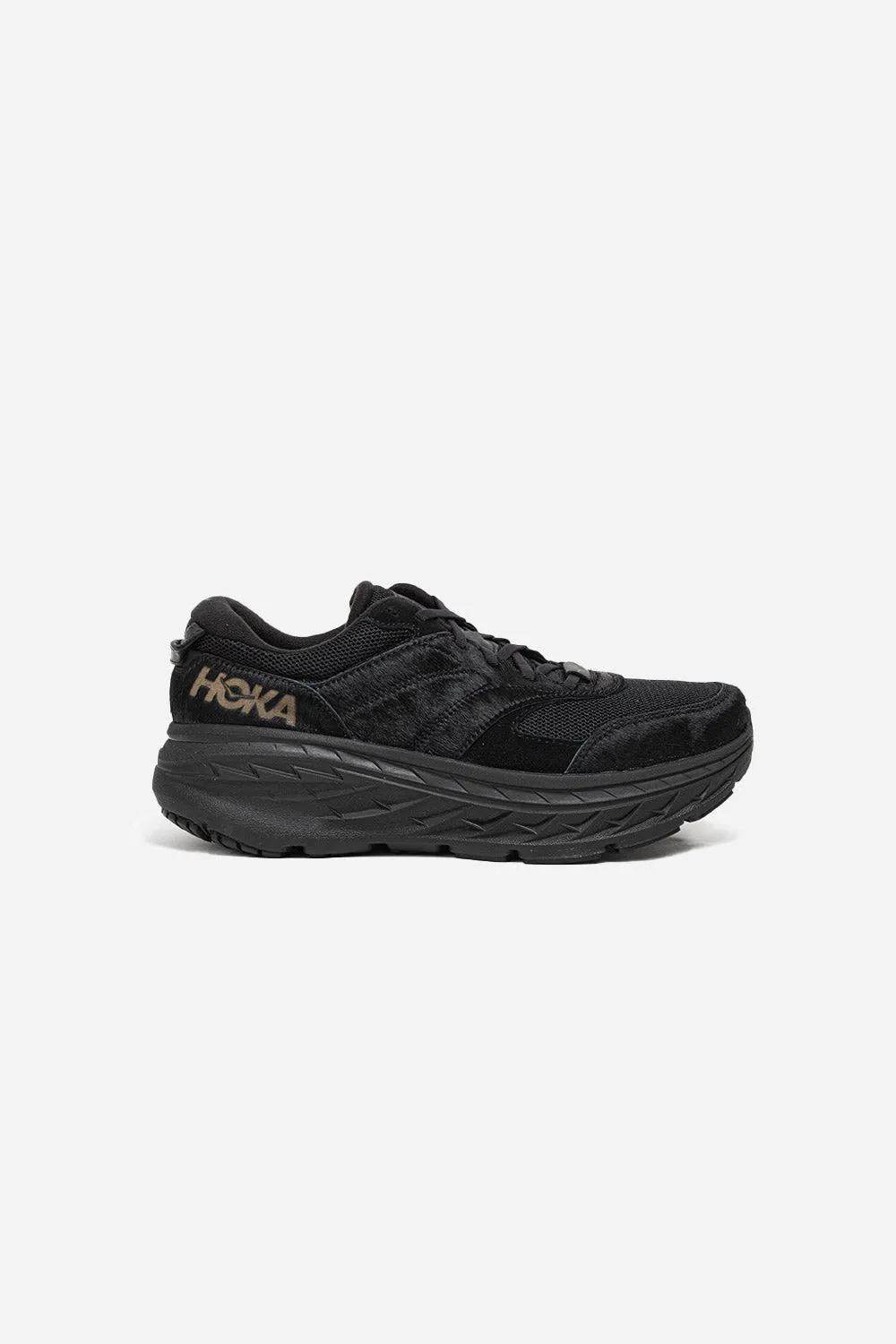 Hoka x EG Bondi L - Black Cow Hair