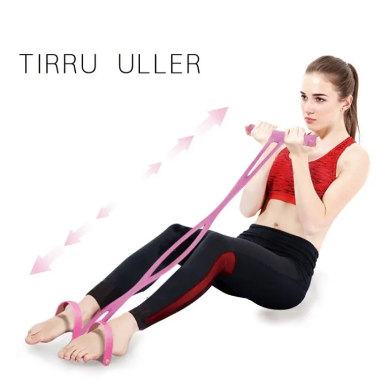 Home Fitness Pedal Tensioner Sit-Up Aid Multifunctional Elastic Rope, Specification： Little Waist Crystal (Blue)