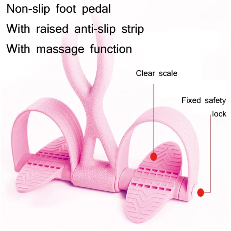 Home Fitness Pedal Tensioner Sit-Up Aid Multifunctional Elastic Rope, Specification： Little Waist Crystal (Blue)