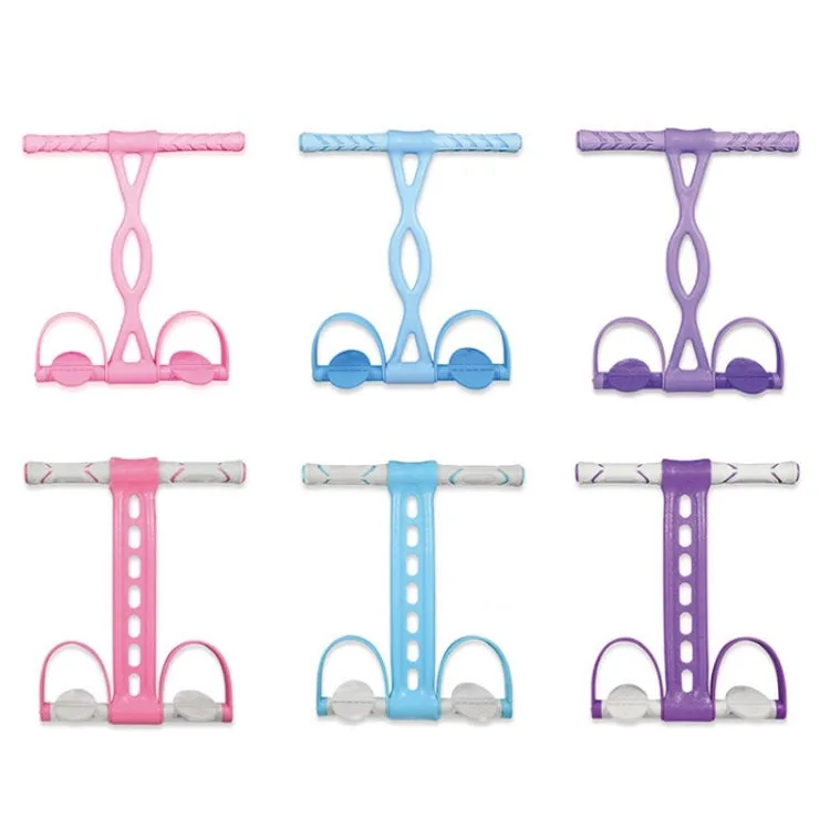 Home Fitness Pedal Tensioner Sit-Up Aid Multifunctional Elastic Rope, Specification： Little Waist Crystal (Blue)