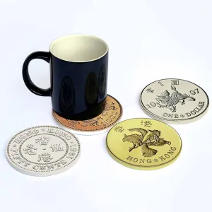 Hong Kong Coins Coasters Set