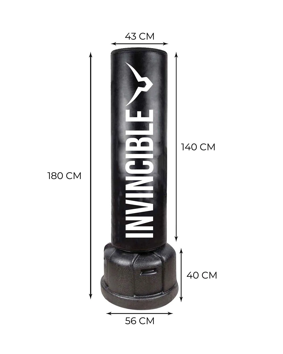 Invincible Standing Kick Boxing Bag